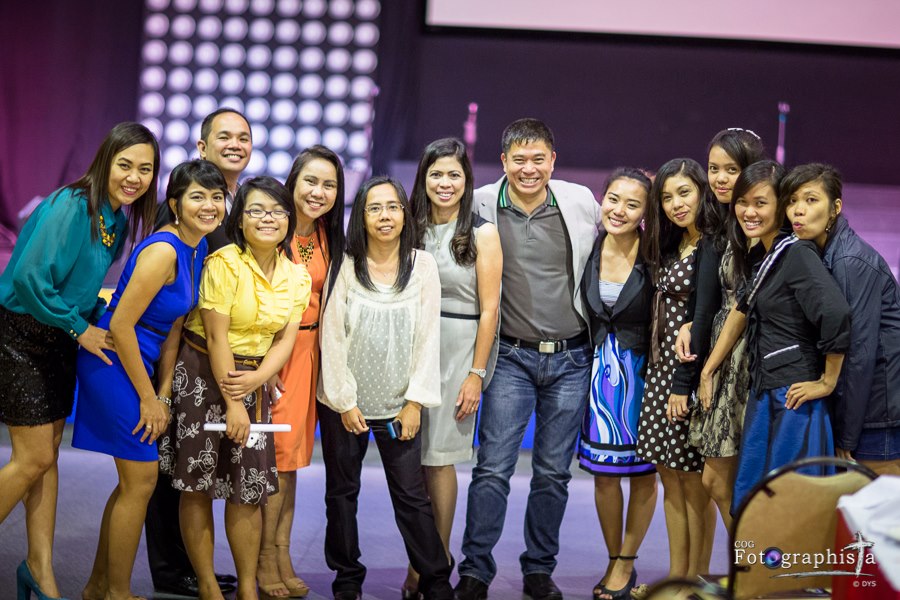 Our pastor together with the sponsors, missionary volunteers, and the masters of the ceremony.